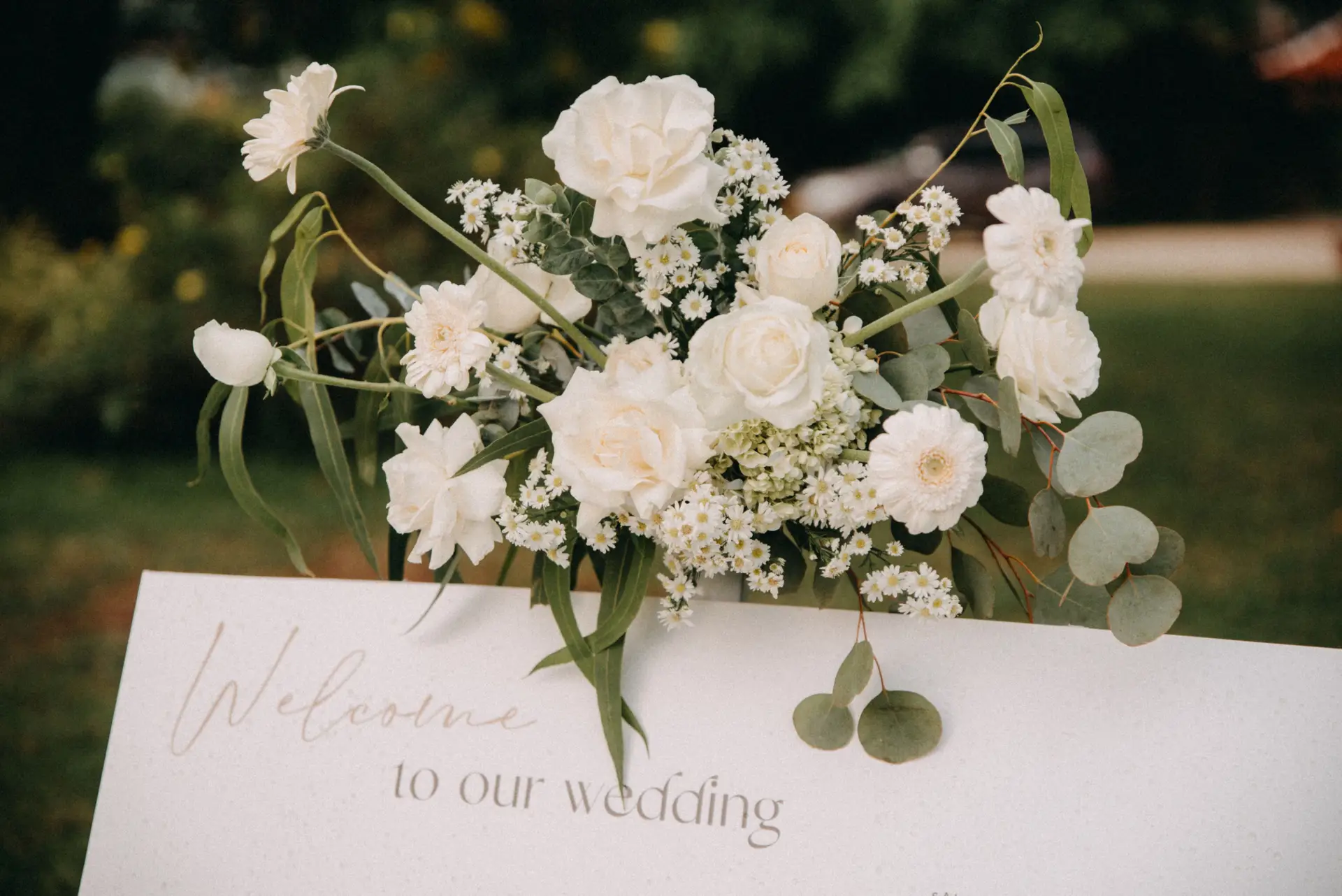 Bridesmaid posies with eucalyptus