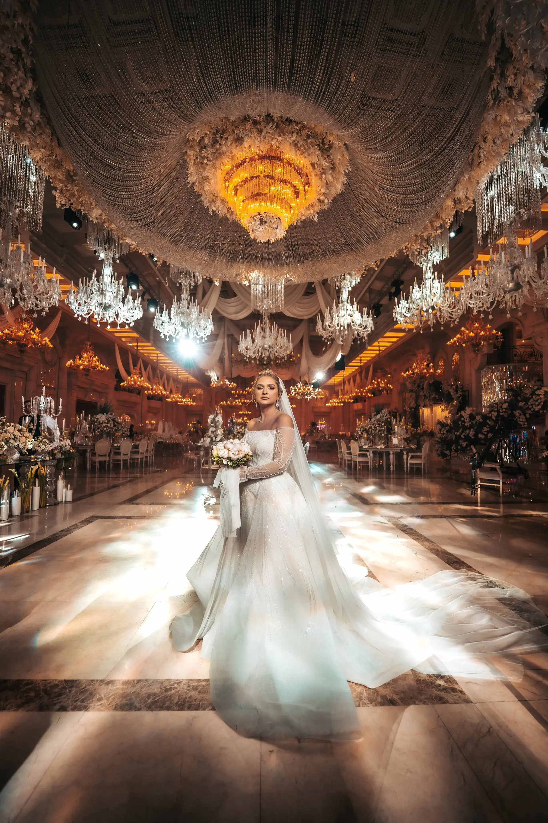 Luxury reception floral design