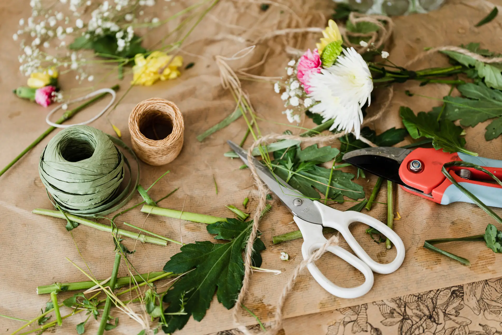 Selecting seasonal flowers